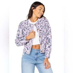 Celebrity Pink Multicolor Marled Cardigan Sweater